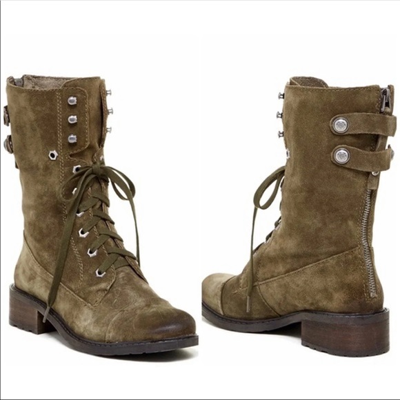 Sam Edelman Shoes - Sam Edelman Darwin green suede combat boots